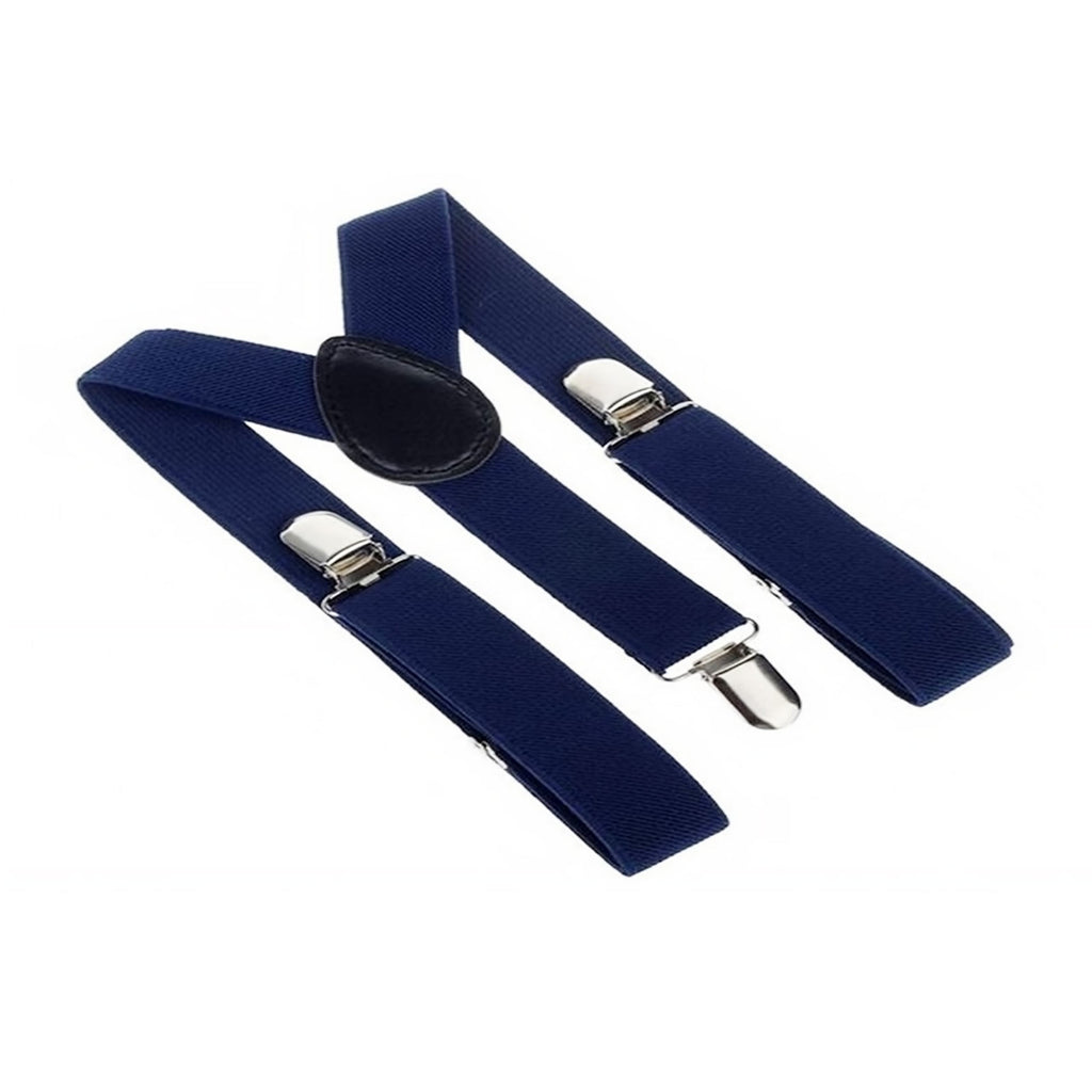 Navy Braces with Clip On - 35mm
