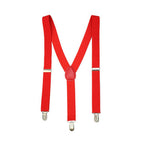 Red Braces with Clip On - 35mm