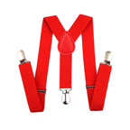 Red Braces with Clip On - 35mm