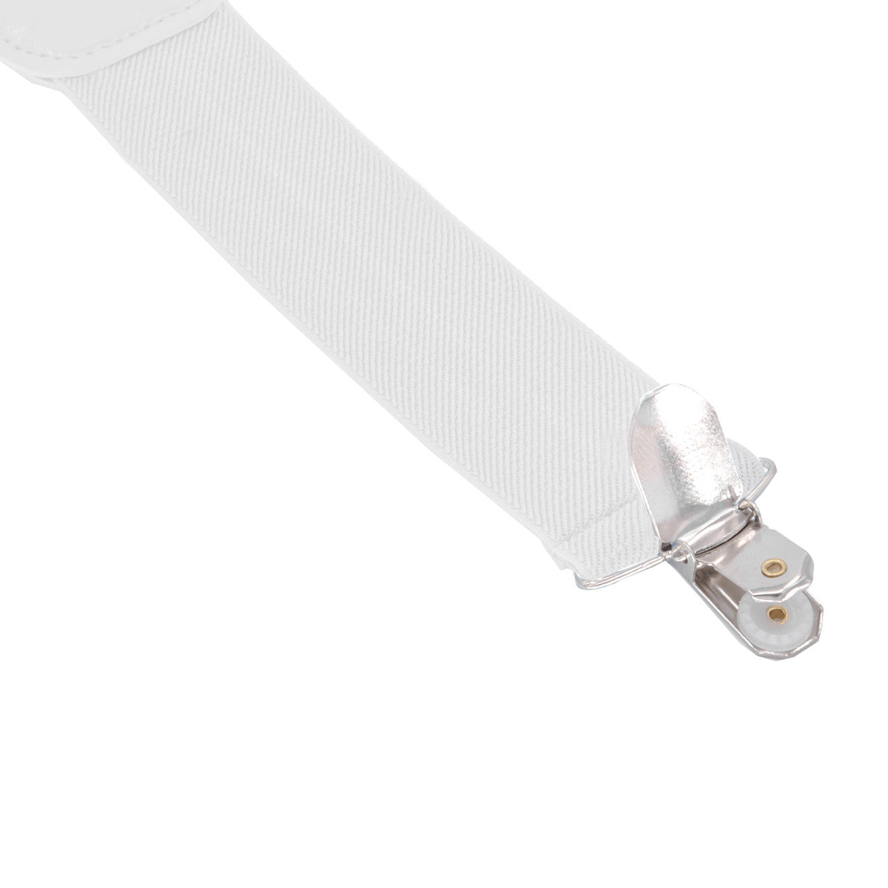 White Braces with Clip On - 35mm