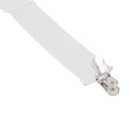 White Braces with Clip On - 35mm