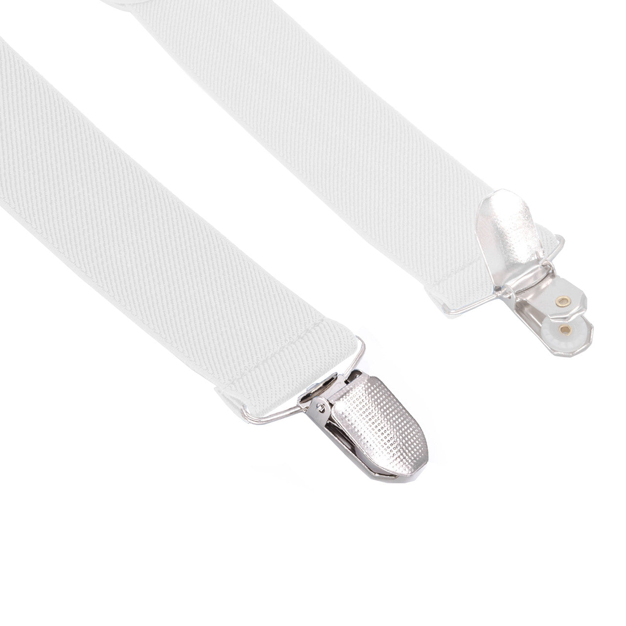 White Braces with Clip On - 35mm