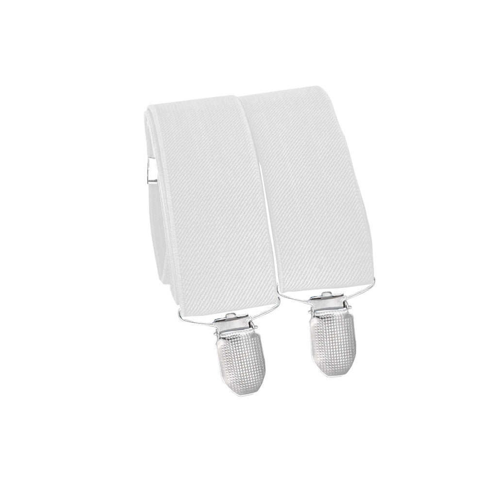 White Braces with Clip On - 35mm
