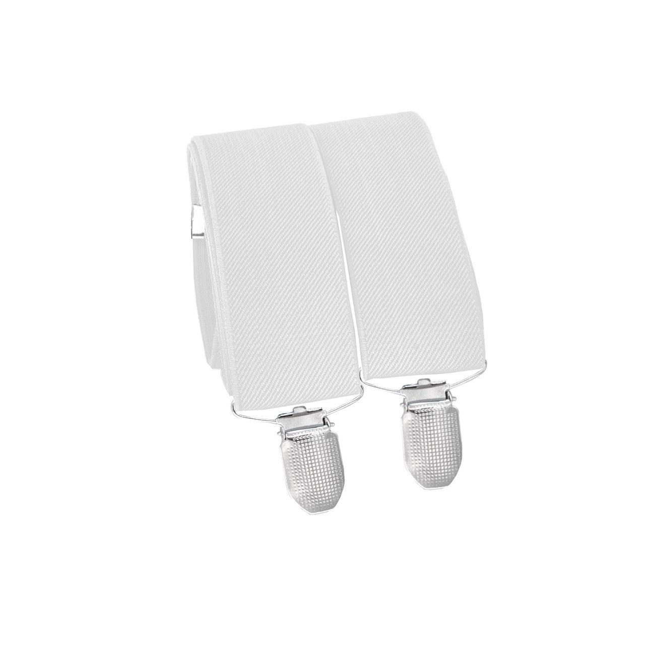 White Braces with Clip On - 35mm