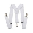 White Braces with Clip On - 35mm