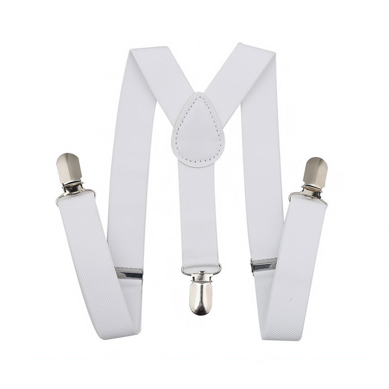White Braces with Clip On - 35mm