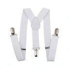 White Braces with Clip On - 35mm