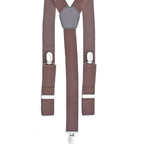 Chocolate Brown Braces with Clip On - 35mm