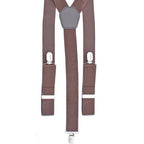 Chocolate Brown Braces with Clip On - 35mm