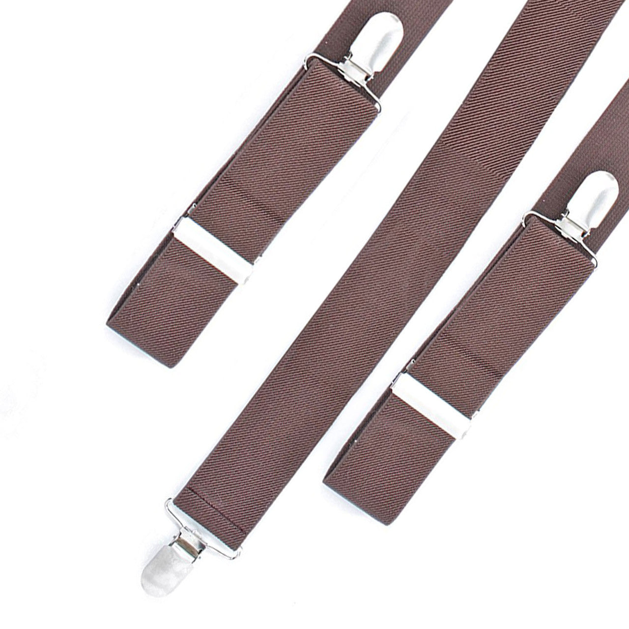 Chocolate Brown Braces with Clip On - 35mm
