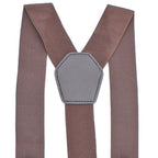 Chocolate Brown Braces with Clip On - 35mm