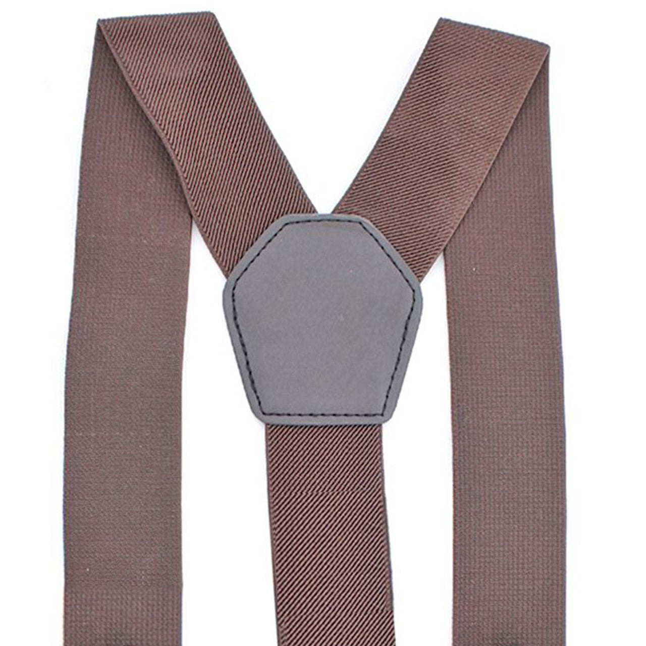 Chocolate Brown Braces with Clip On - 35mm