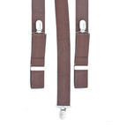 Chocolate Brown Braces with Clip On - 35mm