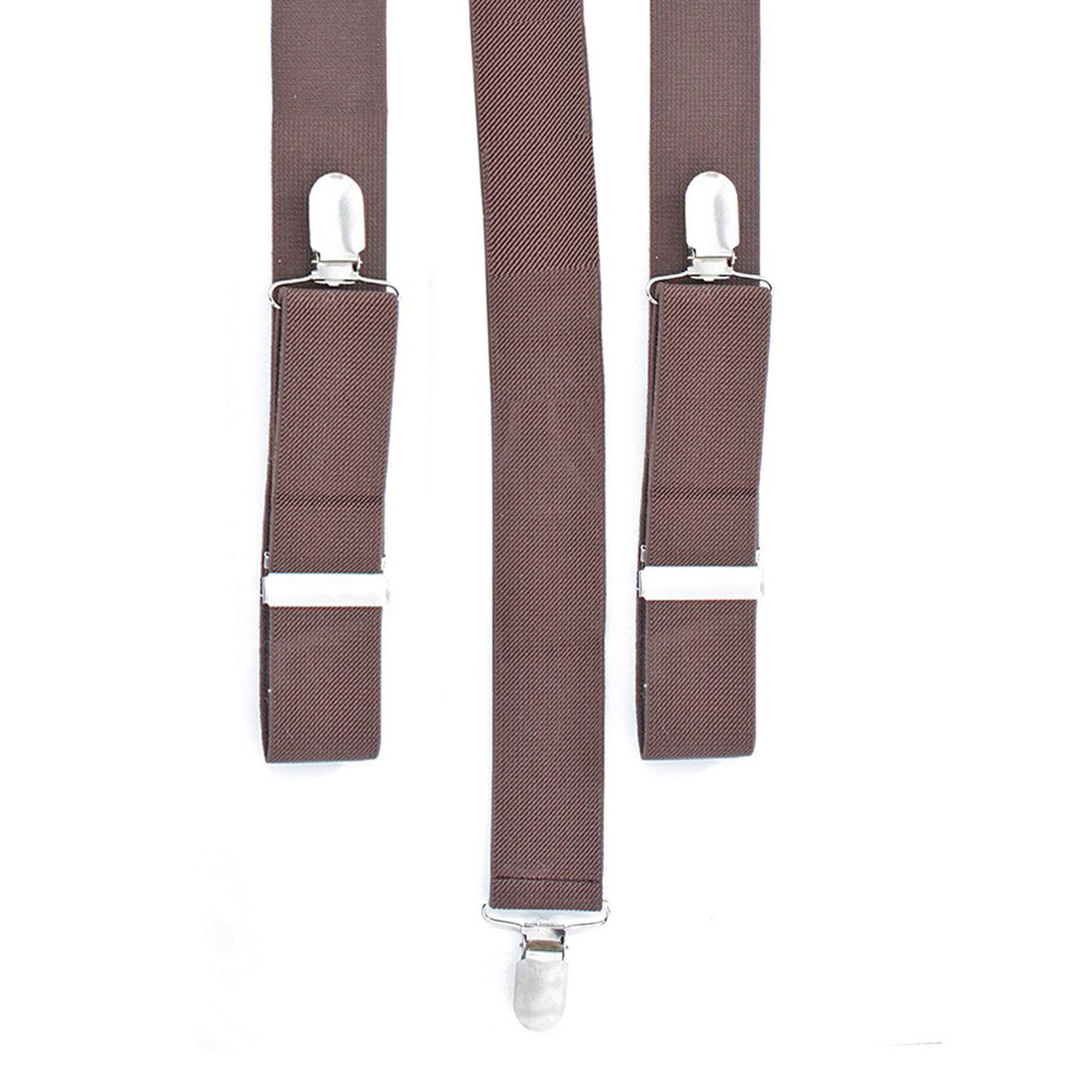 Chocolate Brown Braces with Clip On - 35mm