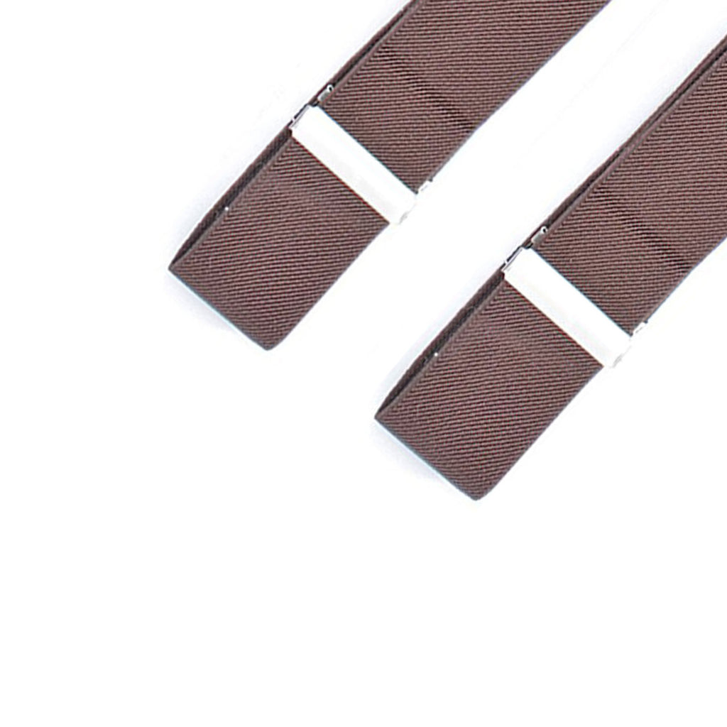 Chocolate Brown Braces with Clip On - 35mm
