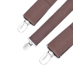Chocolate Brown Braces with Clip On - 35mm