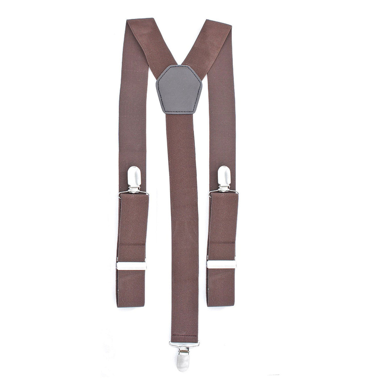 Chocolate Brown Braces with Clip On - 35mm