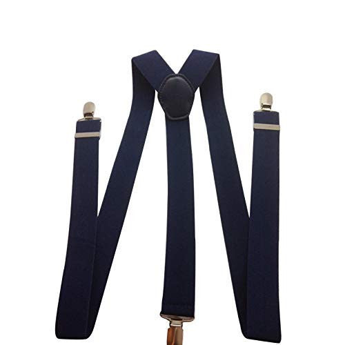 Navy Braces with Clip On - 50mm
