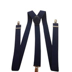 Navy Braces with Clip On - 50mm