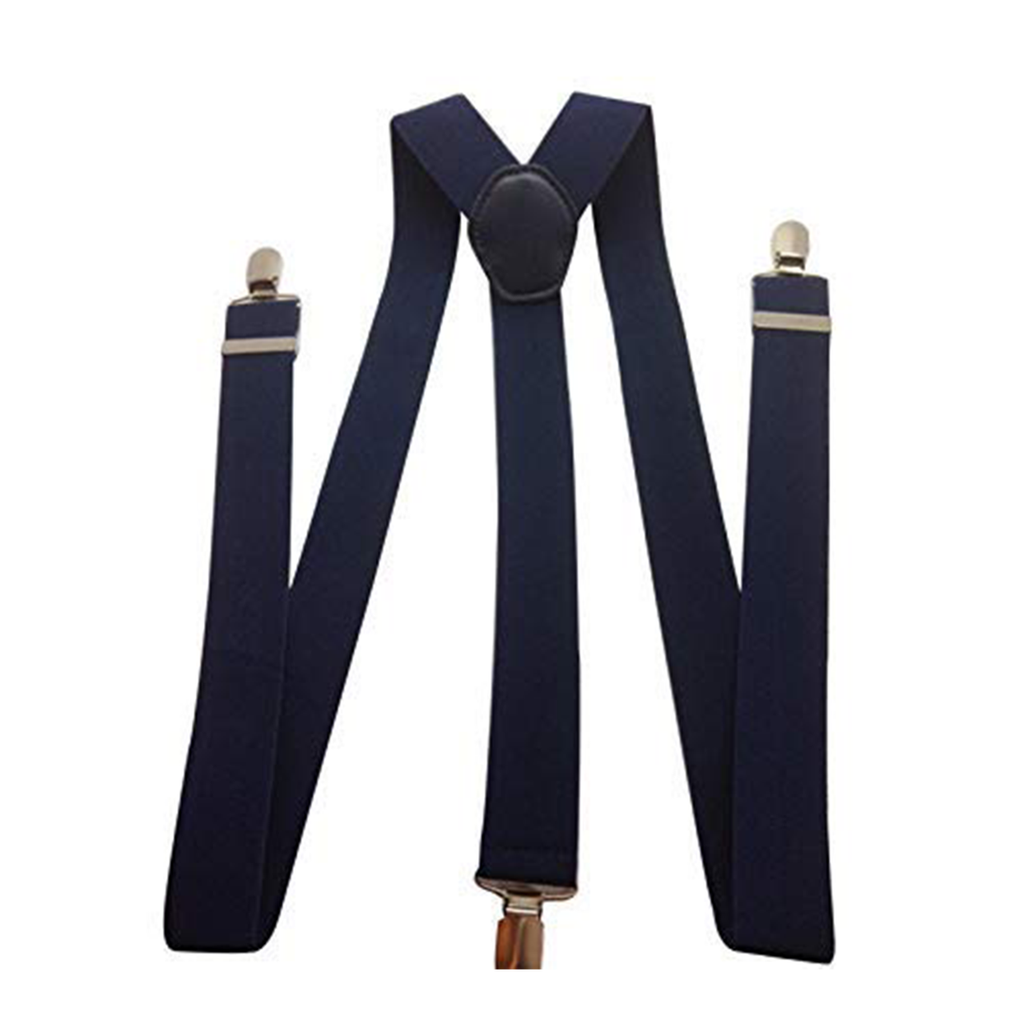 Navy Braces with Clip On - 50mm