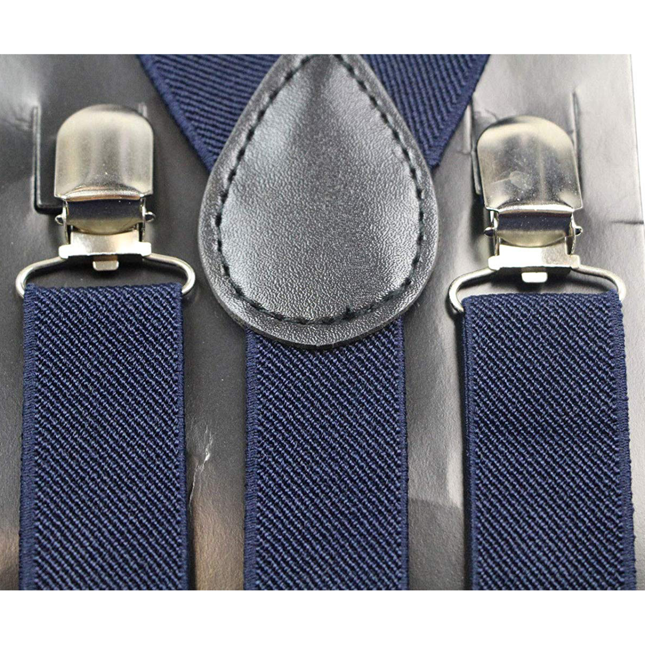 Navy Braces with Clip On - 50mm