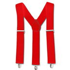Red Braces with Clip On - 50mm