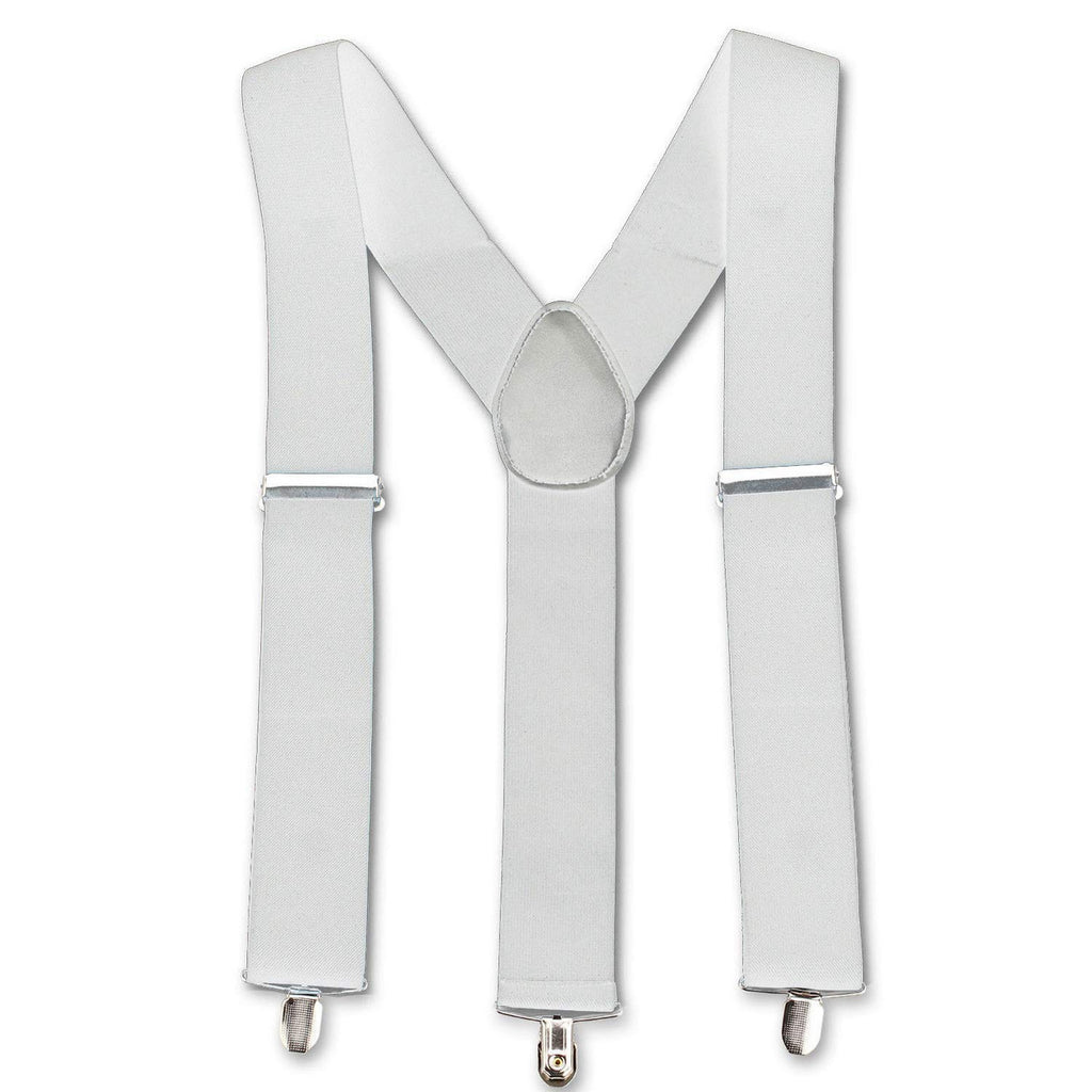 White Braces with Clip On - 50mm