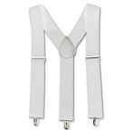 White Braces with Clip On - 50mm