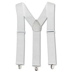 White Braces with Clip On - 50mm