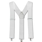 White Braces with Clip On - 50mm