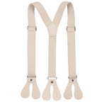 Beige Braces for Kids with Button Hole - 20mm