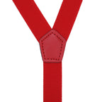 Red Braces for Kids with Button Hole - 20mm