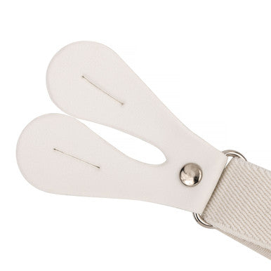 Ivory Braces for Kids with Button Hole - 20mm
