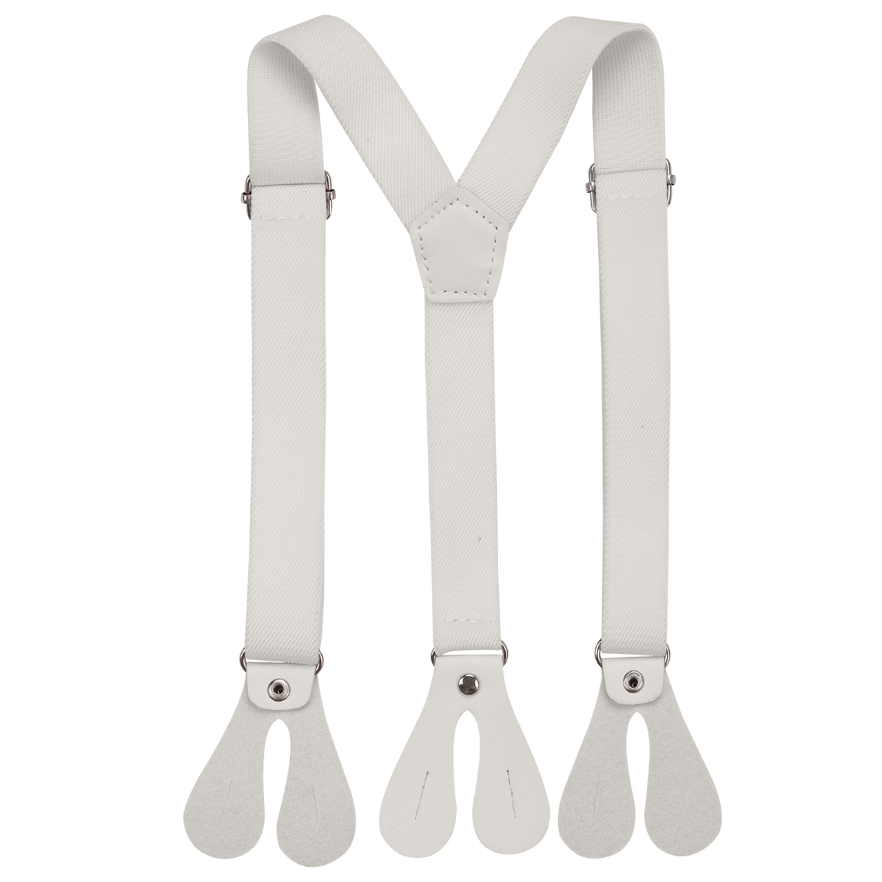 Ivory Braces for Kids with Button Hole - 20mm
