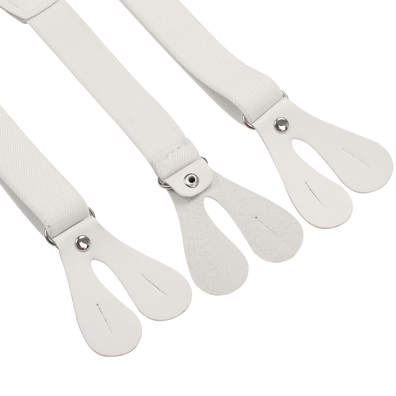 Ivory Braces for Kids with Button Hole - 20mm