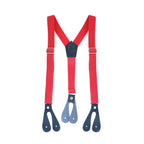 Red and Black Braces for Kids with Button Hole - 20mm
