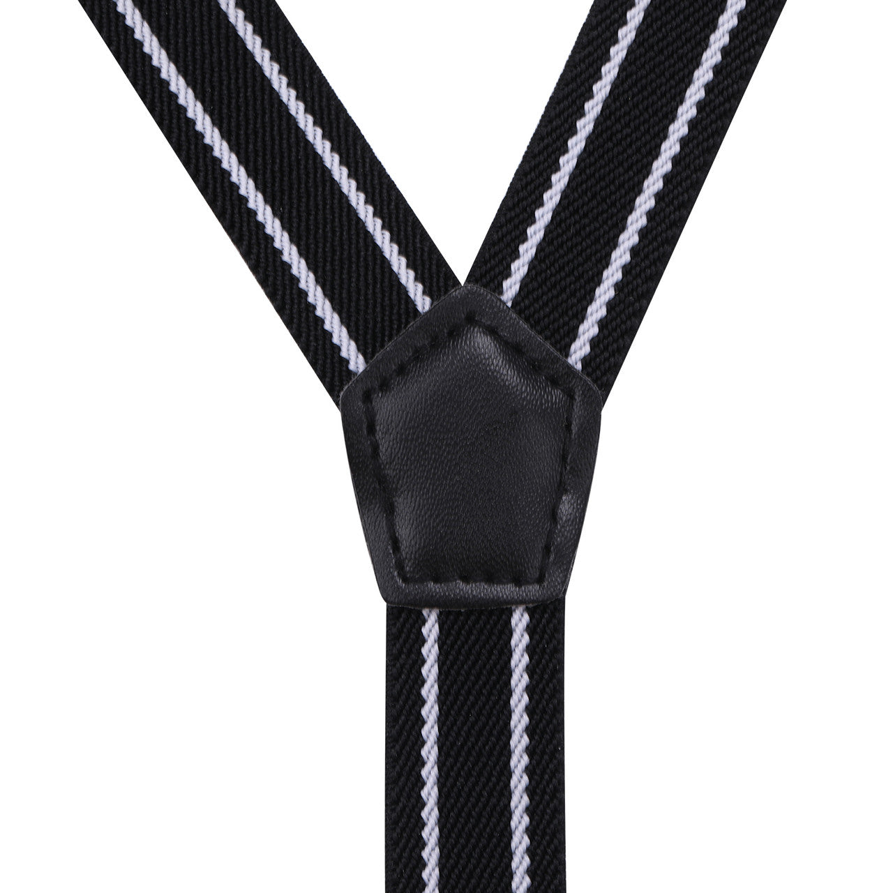 Black Striped Braces for Kids with Button Hole - 20mm