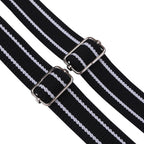 Black Striped Braces for Kids with Button Hole - 20mm