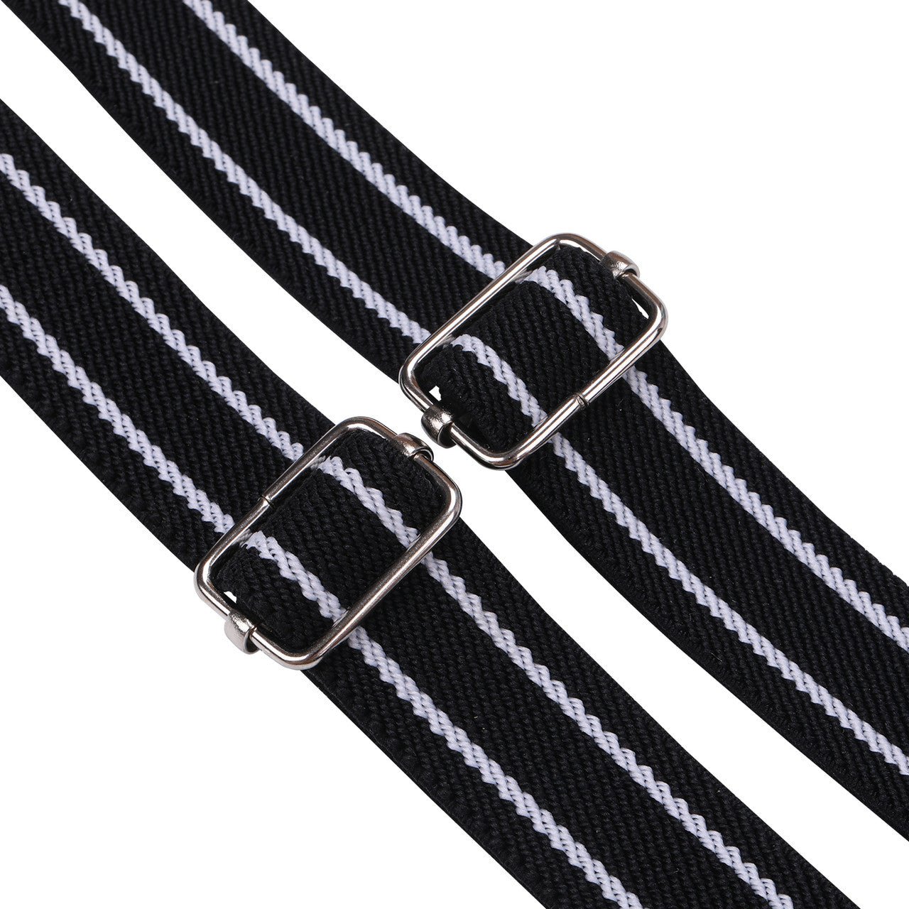 Black Striped Braces for Kids with Button Hole - 20mm