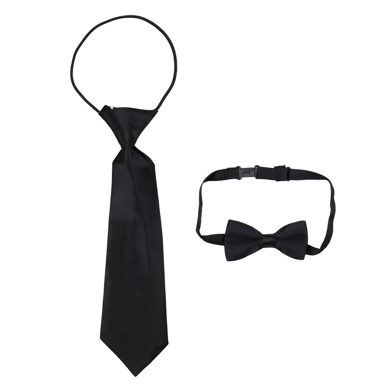 Kids Braces with Bow Tie and Neck Tie - 25mm (85cm) - Black