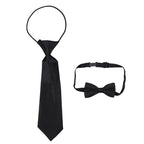 Kids Braces with Bow Tie and Neck Tie - 25mm (85cm) - Black