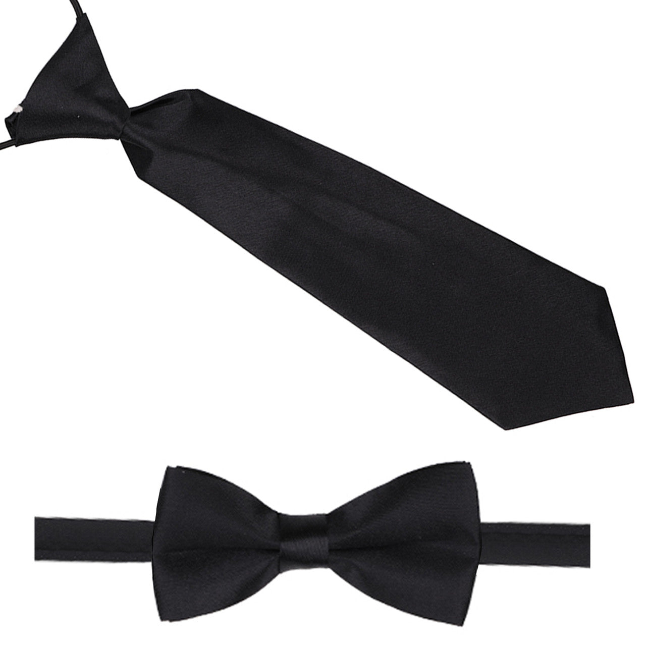 Kids Braces with Bow Tie and Neck Tie - 25mm (85cm) - Black