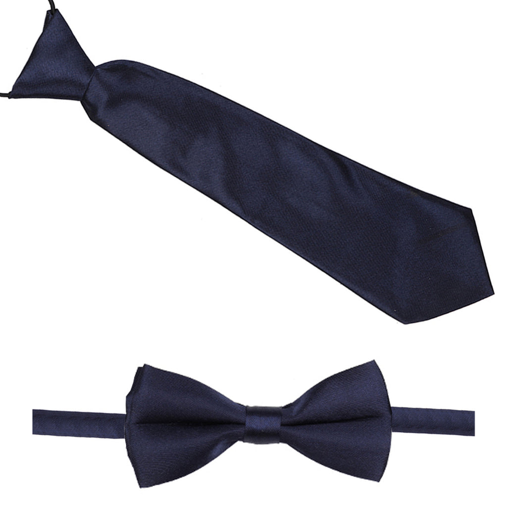 Kids Braces with Bow Tie and Neck Tie - 25mm (85cm) - Navy