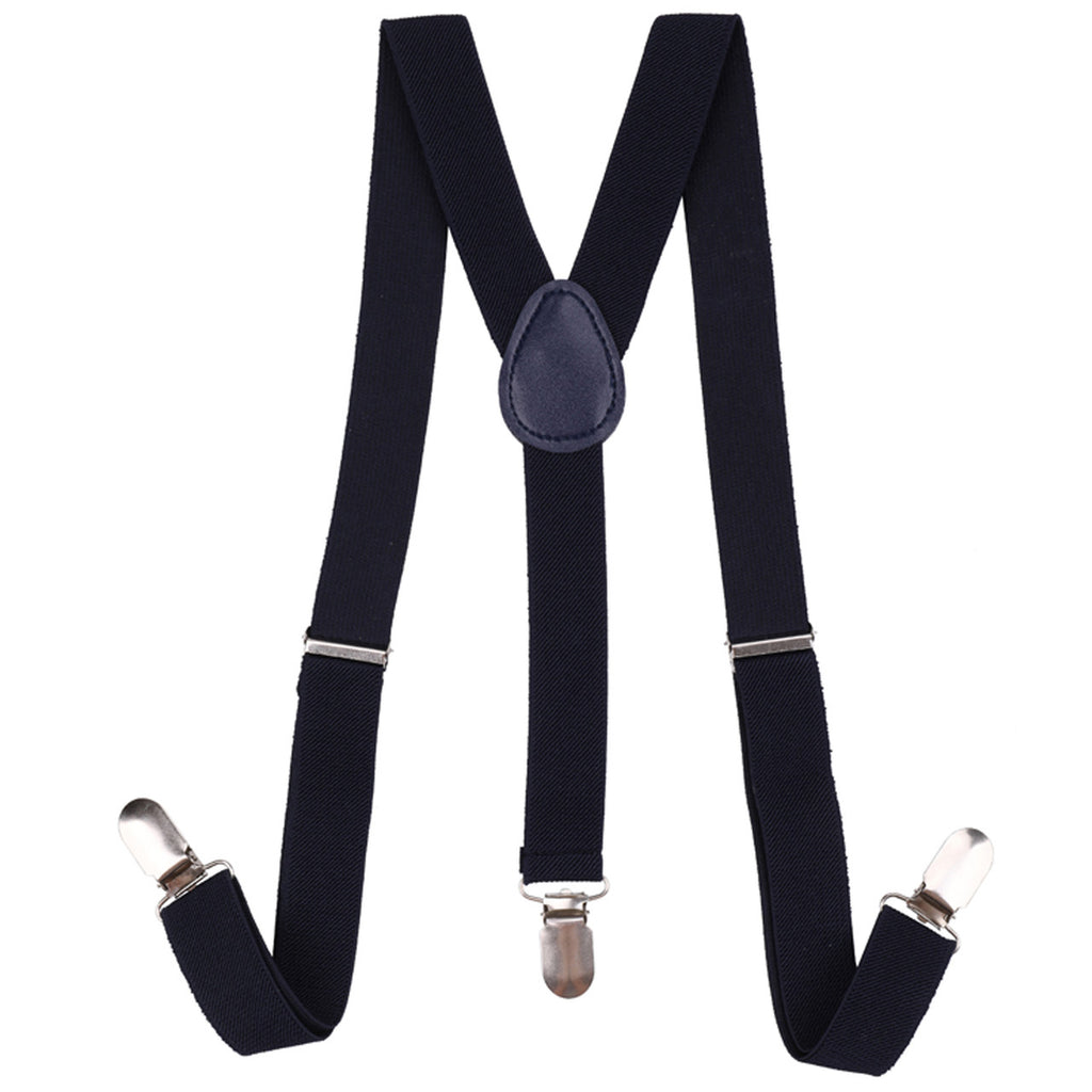 Kids Braces with Bow Tie and Neck Tie - 25mm (85cm) - Navy