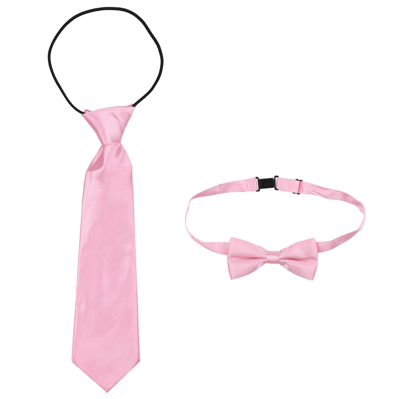 Kids Braces with Bow Tie and Neck Tie - 25mm (85cm) - Light Pink