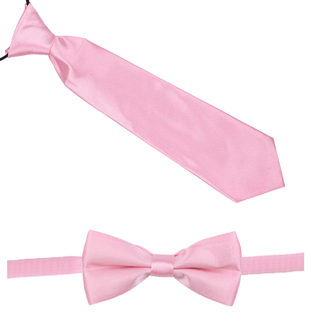 Kids Braces with Bow Tie and Neck Tie - 25mm (85cm) - Light Pink