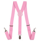 Kids Braces with Bow Tie and Neck Tie - 25mm (85cm) - Light Pink
