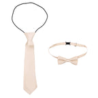 Kids Braces with Bow Tie and Neck Tie - 25mm (85cm) - Beige