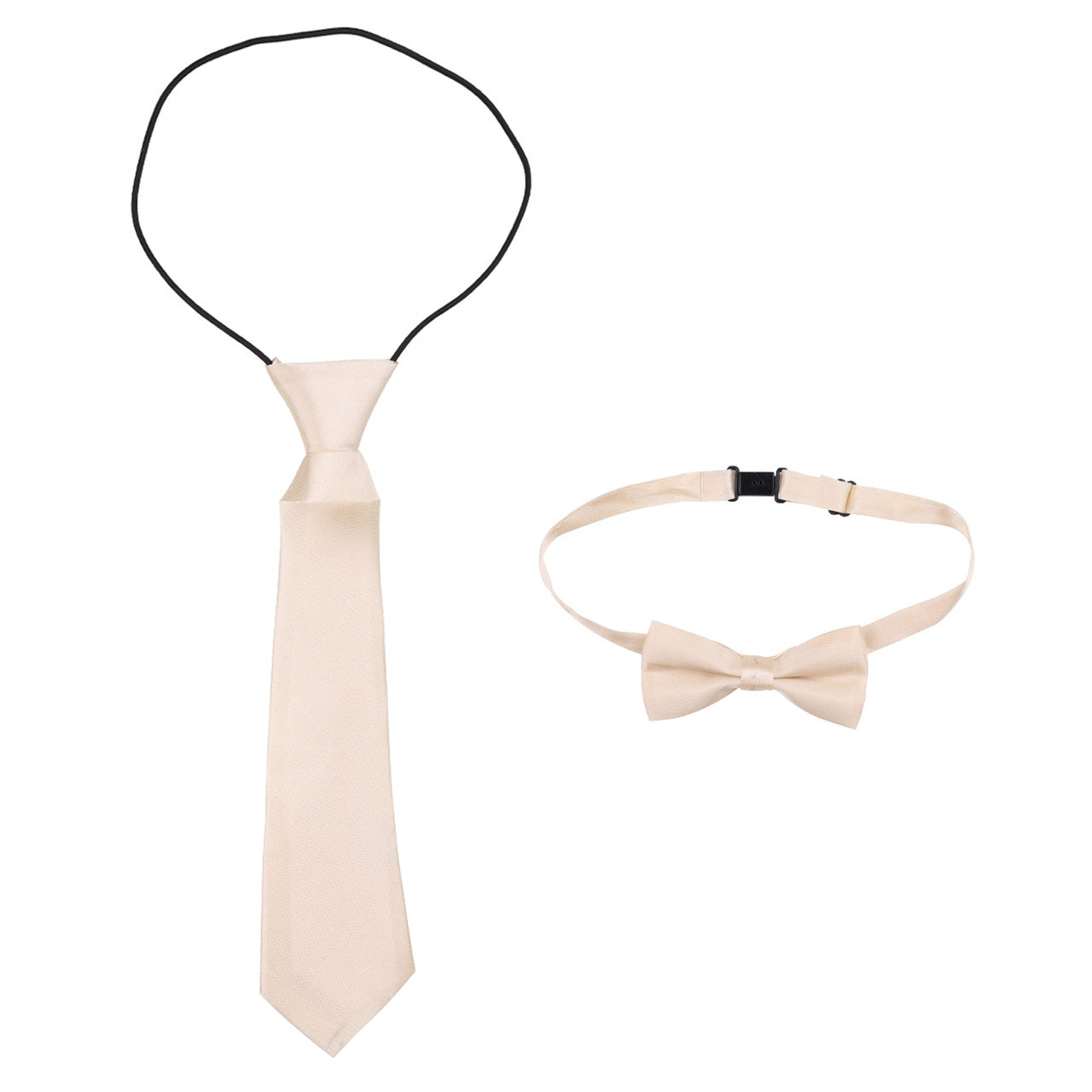 Kids Braces with Bow Tie and Neck Tie - 25mm (85cm) - Beige