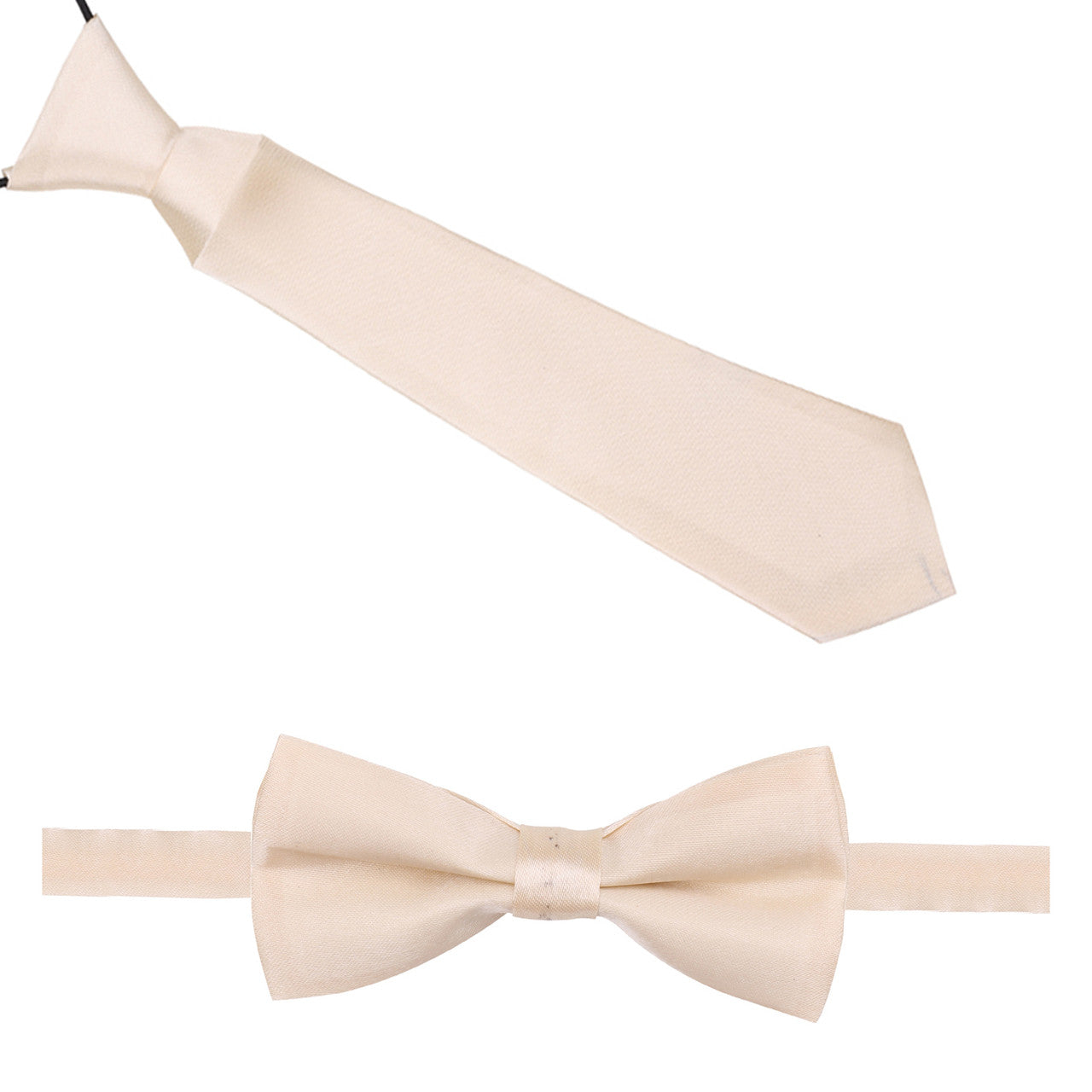 Kids Braces with Bow Tie and Neck Tie - 25mm (85cm) - Beige